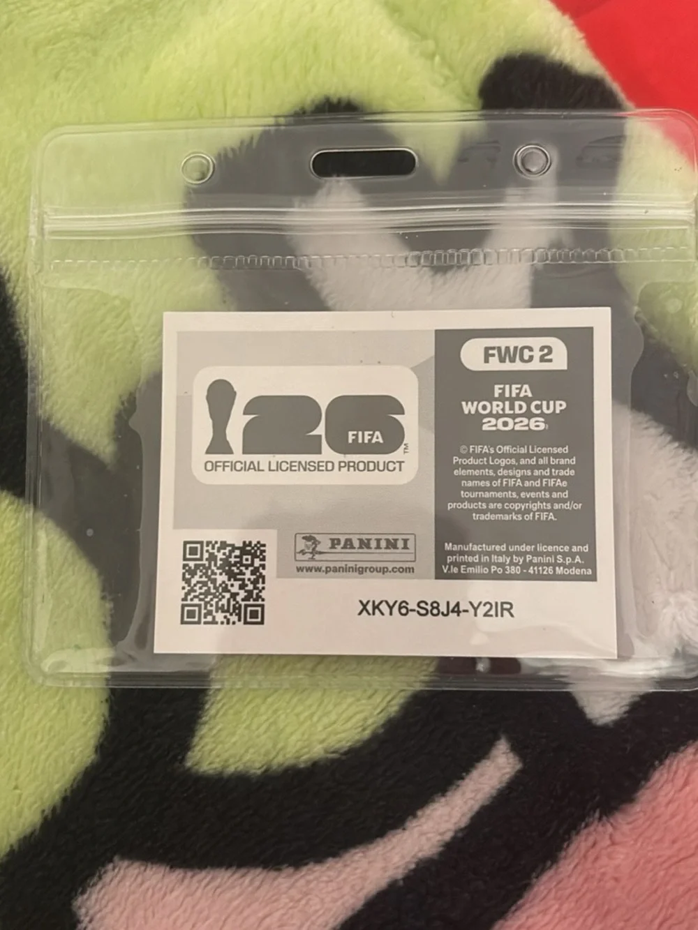 Panini Clear Transparent Badge/Card Holder
